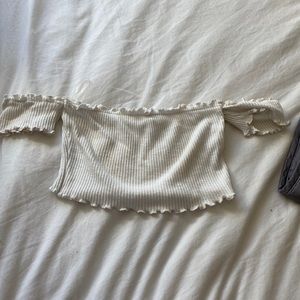 White crop top